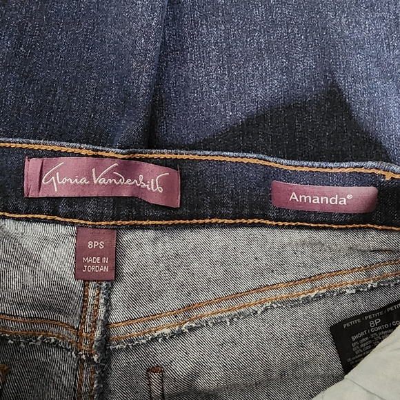 Gloria Vanderbilt Amanda Straight Jeans Size 8PS - Picture 3 of 4